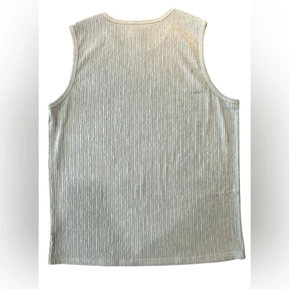 Coofandy Mens baby blue Sleeveless Ribbed Shirt. NWT, size L. - Picture 2 of 5